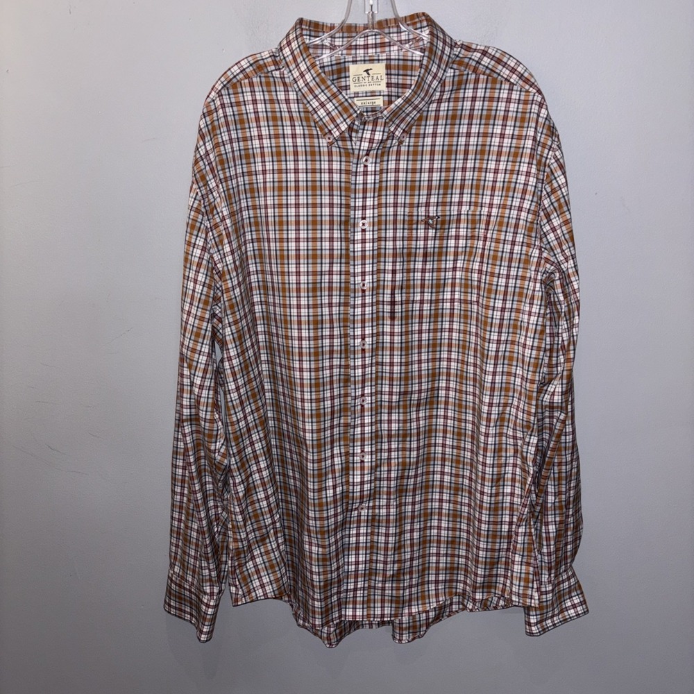 GenTeal Carson Classic Cotton Sport Shirt Mens 2XL Rustic Fall Colors